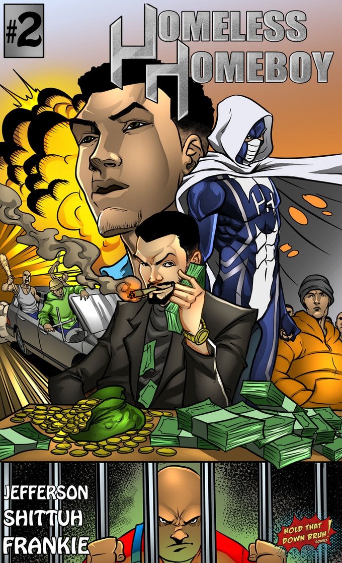 The BlackSci-Fi.com Online Campaign Corner/ Homeless Homeboy #2- 54 Page Action-Packed Comic Book!